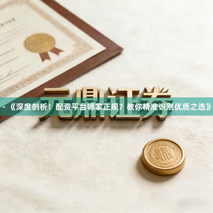 - 《深度剖析！配资平台哪家正规？教你精准识别优质之选》