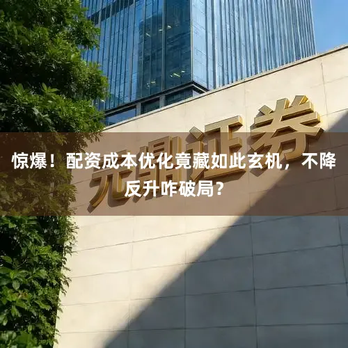 惊爆！配资成本优化竟藏如此玄机，不降反升咋破局？