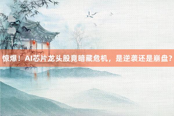 惊爆！AI芯片龙头股竟暗藏危机，是逆袭还是崩盘？