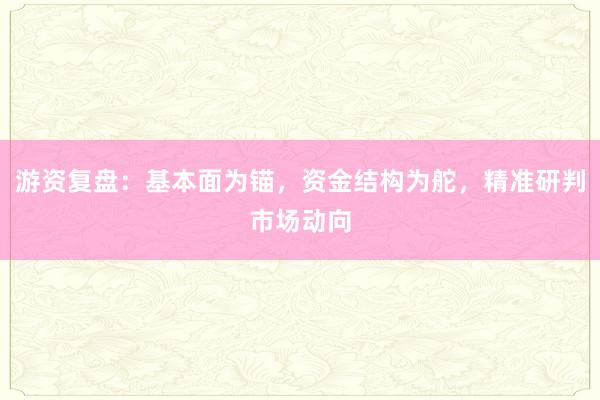 游资复盘：基本面为锚，资金结构为舵，精准研判市场动向