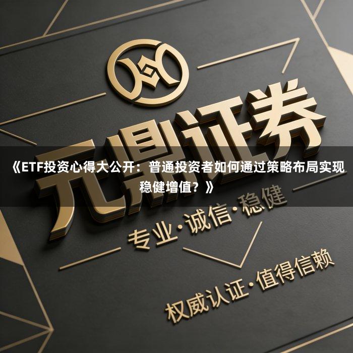 《ETF投资心得大公开：普通投资者如何通过策略布局实现稳健增值？》