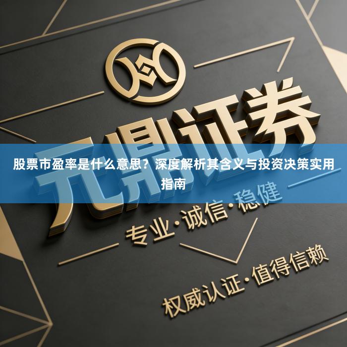 股票市盈率是什么意思？深度解析其含义与投资决策实用指南