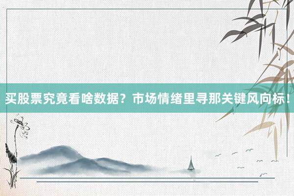 买股票究竟看啥数据？市场情绪里寻那关键风向标！