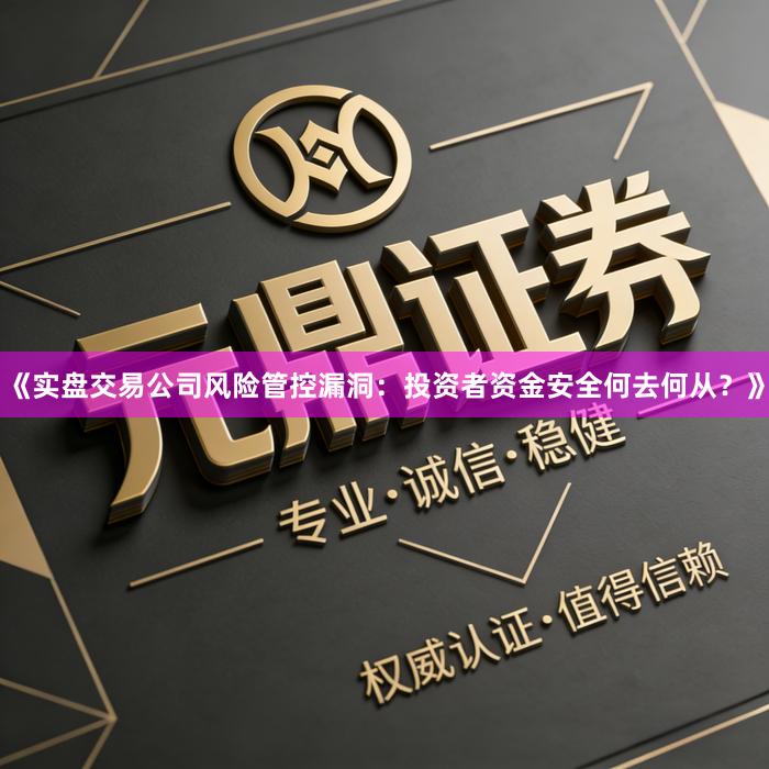 《实盘交易公司风险管控漏洞：投资者资金安全何去何从？》