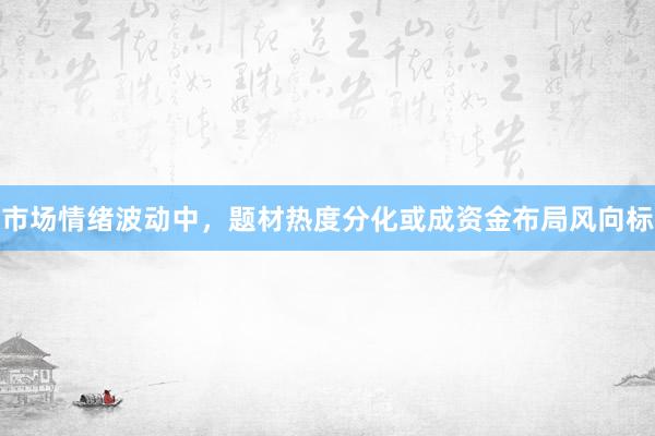 市场情绪波动中，题材热度分化或成资金布局风向标